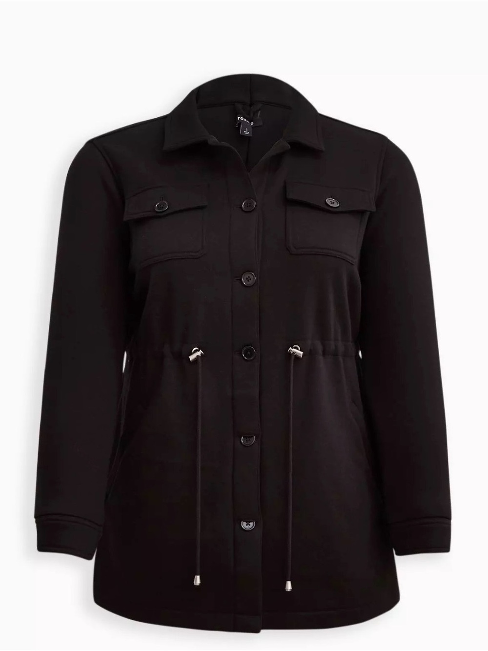 torrid Black Utility Drawstring  Jacket